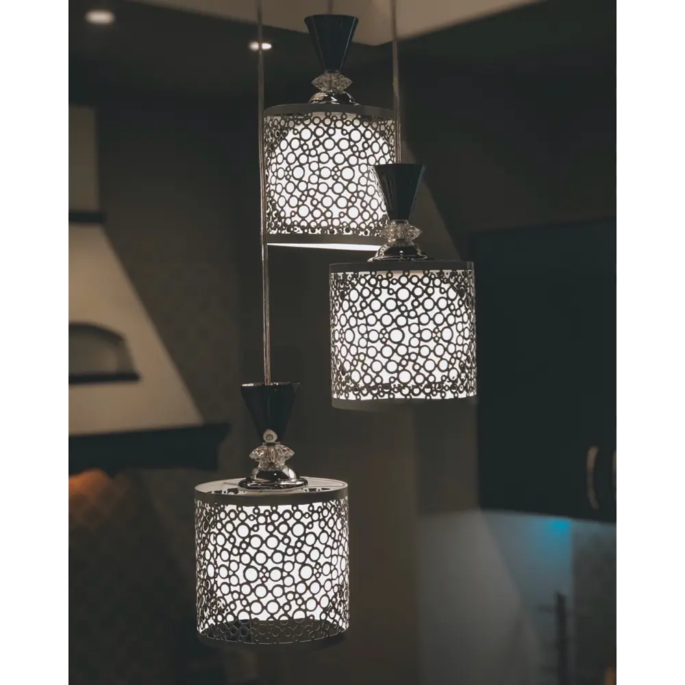 Люстра каскадная хрустальная подвесная Pablo 3xE27x40 Вт LAMPLANDIA STLM-2112962 - Вид №10