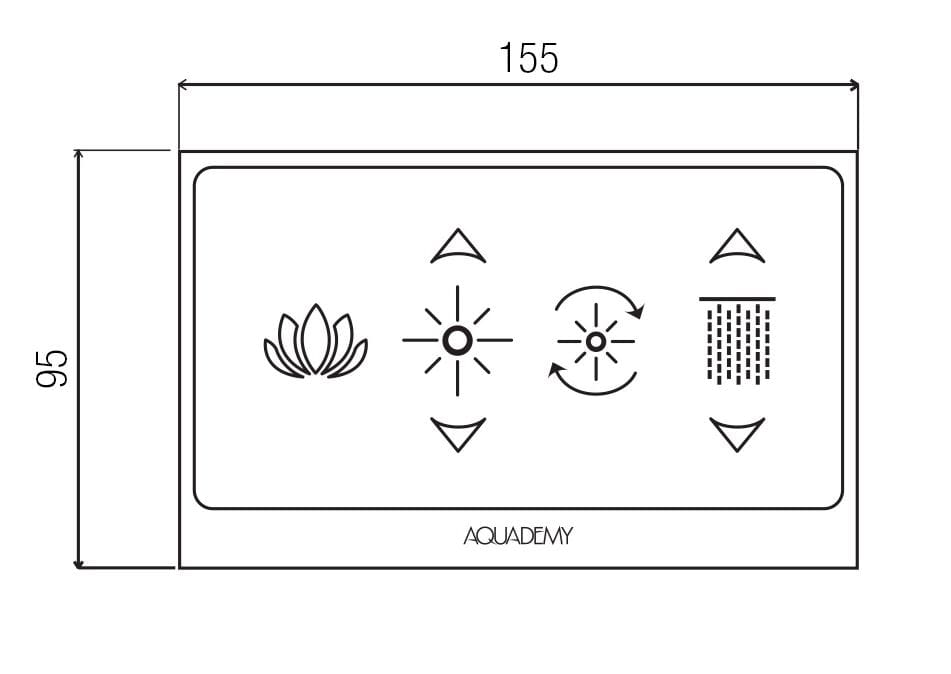 Панель управления для спа Aquademy HOME WELLNESS - METAL TOUCH 3F ARCH-00041590 - Вид №3