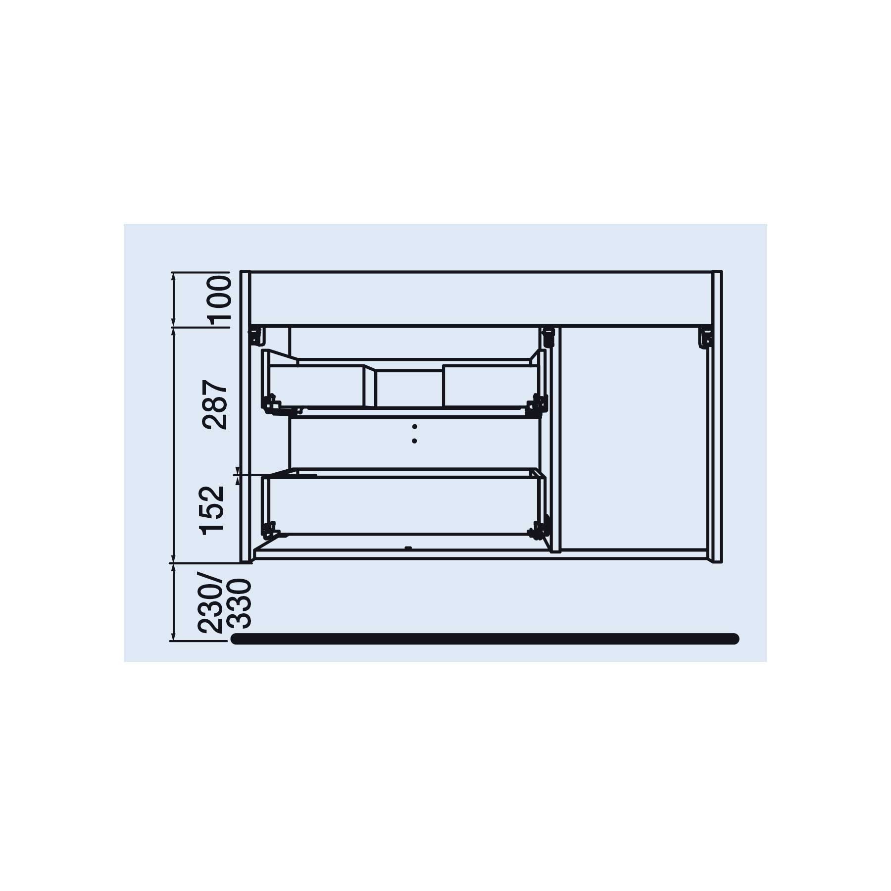 24626 SALGAR Мебель для умывальника UNIIQ 1200 правая MATT WHITE 1194 x 540 x 450 мм Мягкий белый  - Вид №5