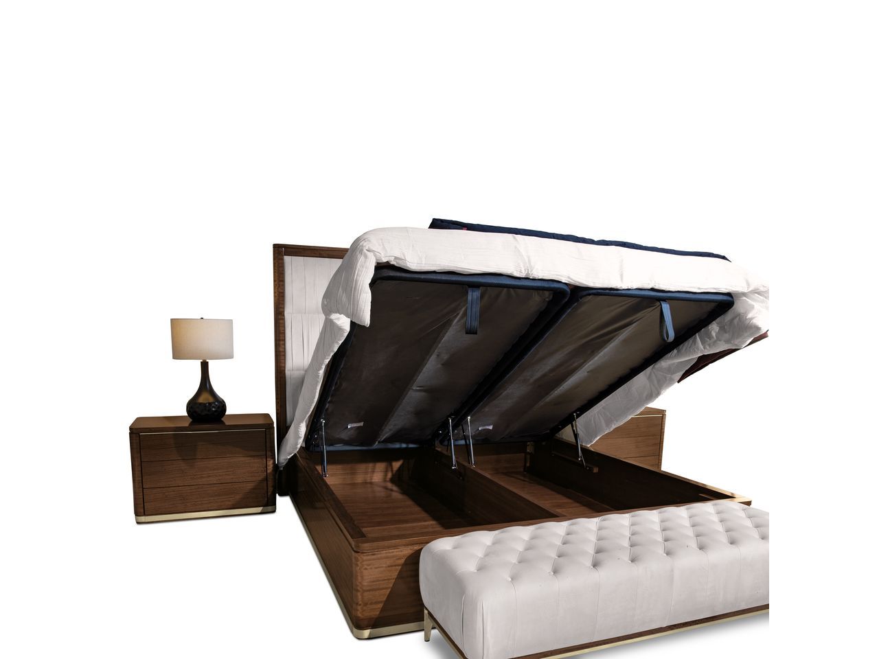 Деревянная кровать для хранения с мягким изголовьем Hurtado Evolution ARCH-00070645 - Вид №2