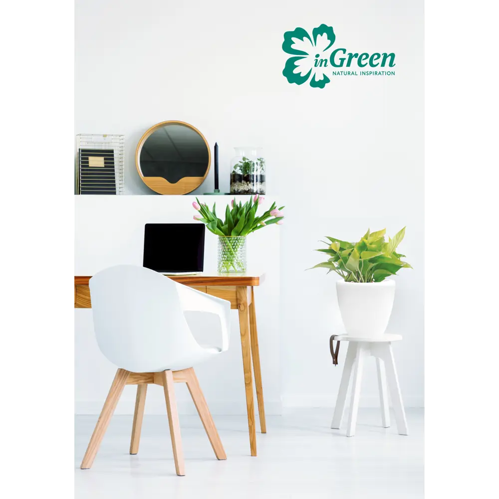 Горшок цветочный с автополивом Ingreen ø16 h18.6 см v2 л с автополивом пластик белый Munchen STLM-2016802 - Вид №6