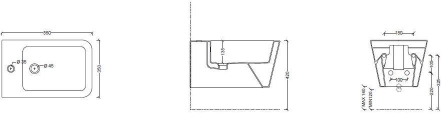 31220101 Биде подвесное Hide Alice Ceramica - Вид №6