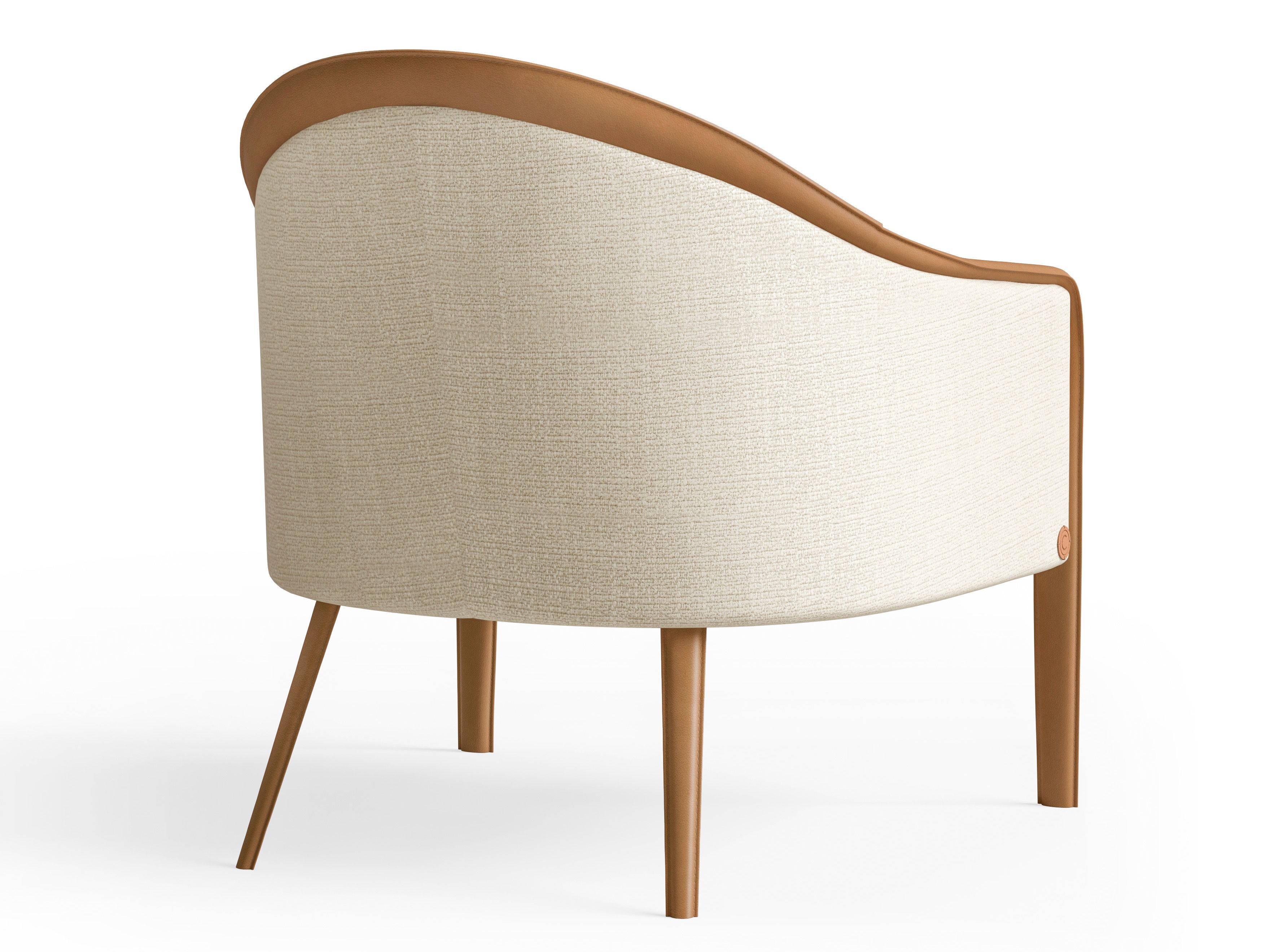 Кресло из кожи и ткани с подлокотниками CPRN HOMOOD Starlight ARCH-00022829 - Вид №1