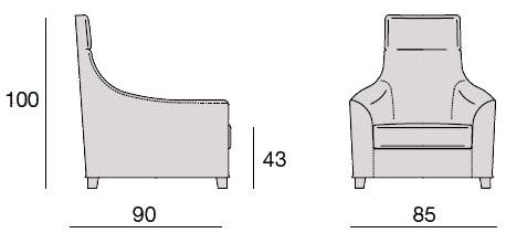 CTS SALOTTI Кресло с подлокотниками Rebecca sun-id-1469171 - Вид №4