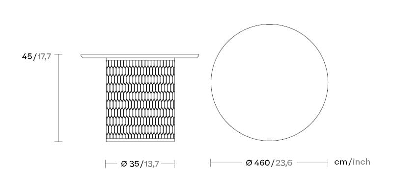 Алюминиевый журнальный столик Kettal сетка ARCH-00084815 - Вид №8