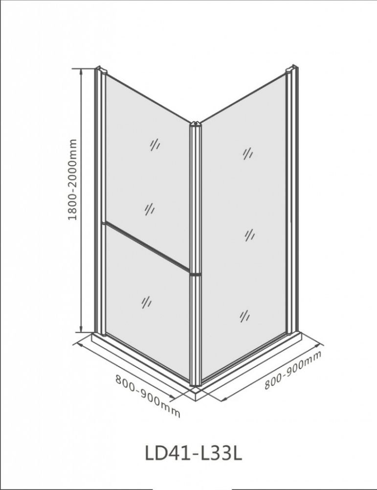 LD41-L33 Душевой уголок SSWW  - Вид №3