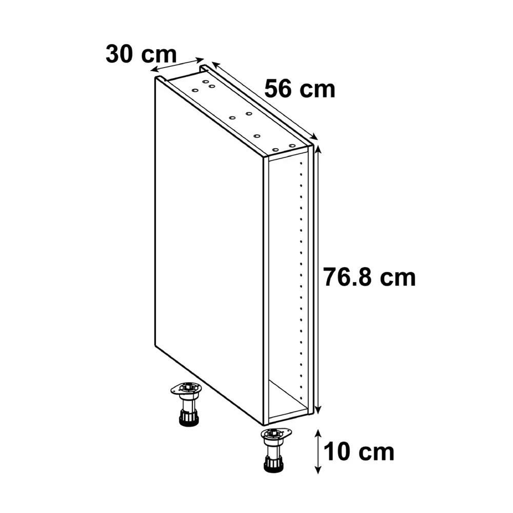 Каркас напольный Delinia ID 30x76.8x56 см, ЛДСП, цвет белый STLM-2141660 - Вид №1