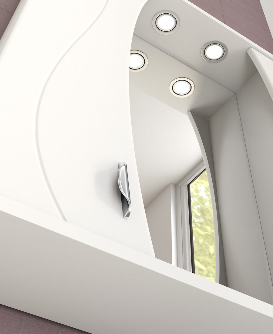 Тумба с раковиной Faina 800 (Балтика)800⨉300⨉830 мм белый Santreyd sun-id-665339 - Вид №4