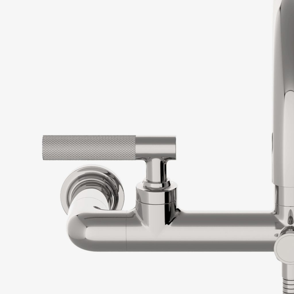 BXT17C Настенный открытый наполнитель для ванн серии Bond Union с ручным душем и гильошированными рычажными ручками Waterworks - Вид №1