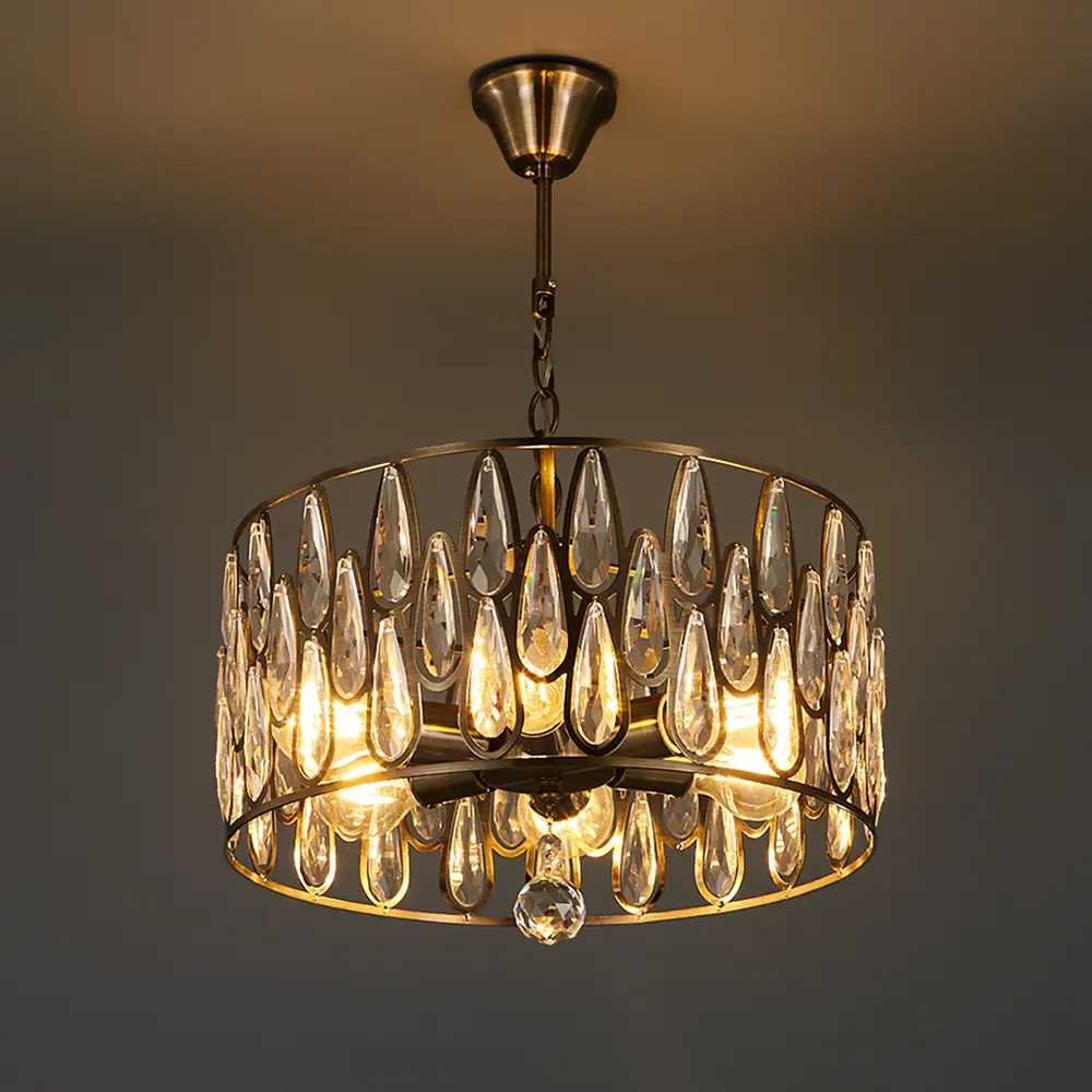 Люстра потолочная Семь огней Илана 6 ламп 18 м² цвет бронза STLM-2207248 - Вид №2