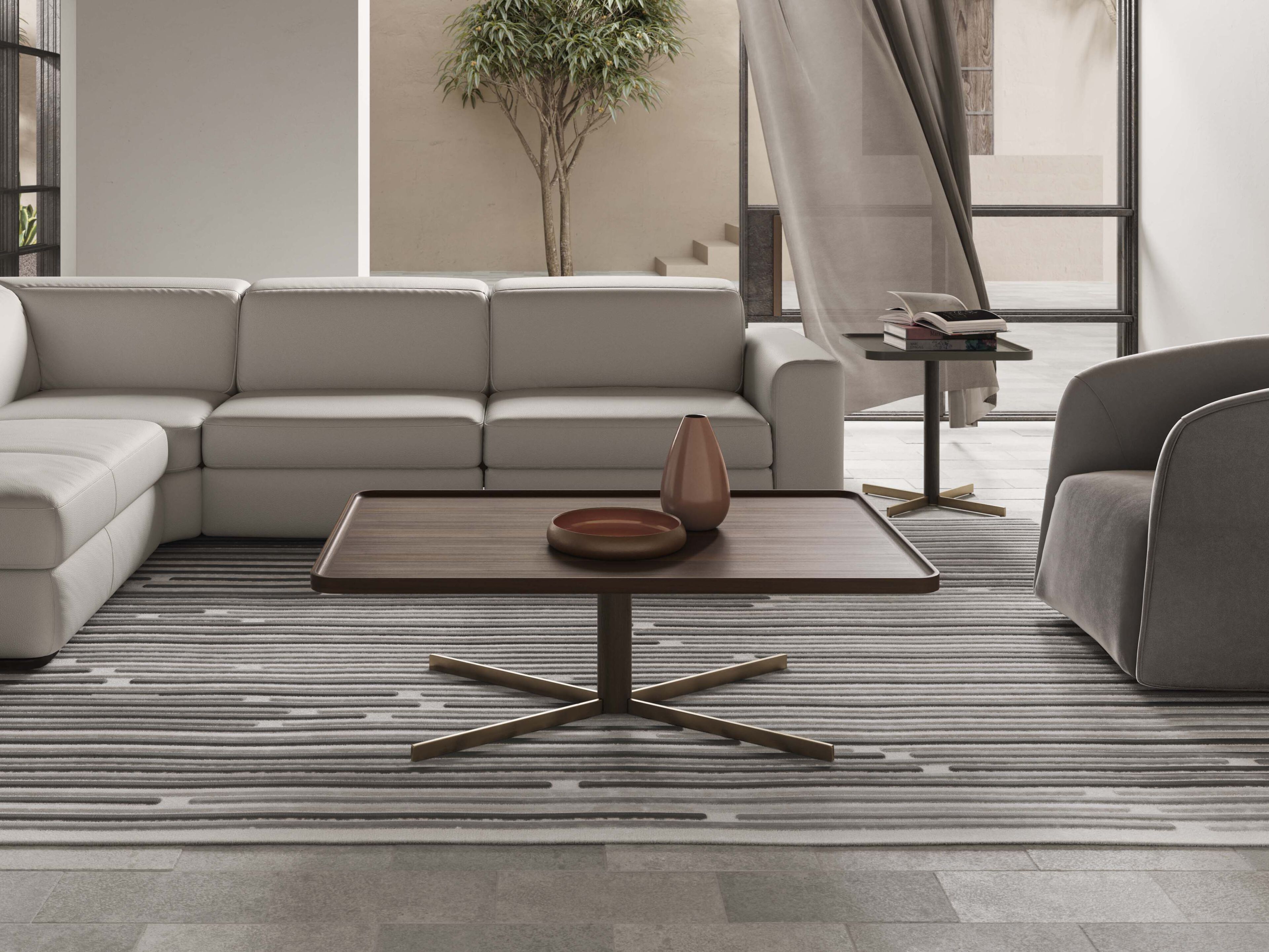 Высокий деревянный круглый журнальный столик Natuzzi Italia Icon ARCH-00066949 - Вид №2