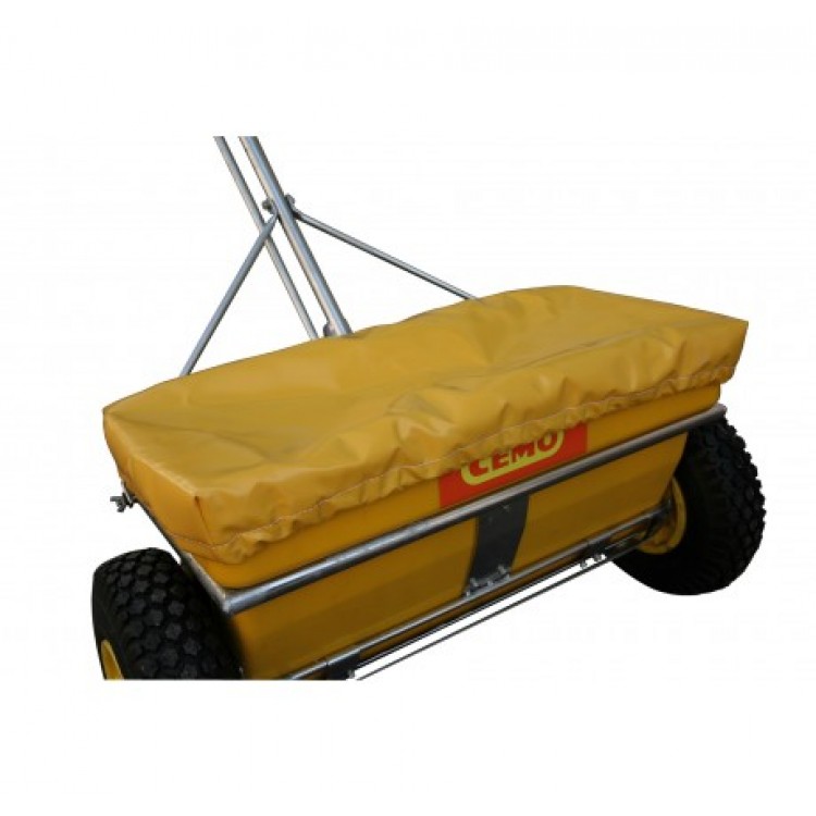 8487 СЕМО Разбрасыватель сеялка CEMO KS 35-E для удобрений, песка и реагентов на колесах 35 л  - Вид №3