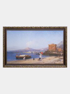 90400719 Картина в раме "Торре дель Греко", А.П.Боголюбов. 30х50 см STLM-0215016 АГНИ