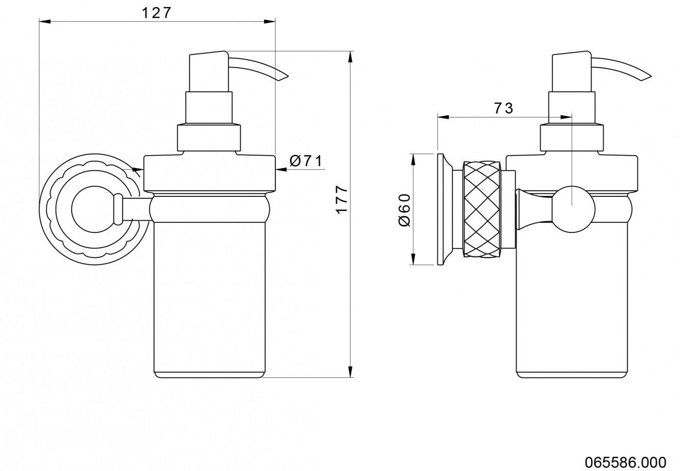 Bronces Mestre Настенный дозатор мыла Coquette 065586.000.50 - Вид №1