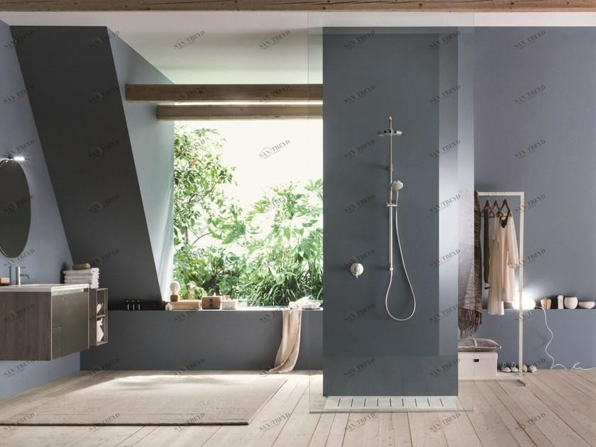 Nobili Rubinetterie Настенная душевая стойка с ручным душем с верхним душем Renova sun-id-1479046