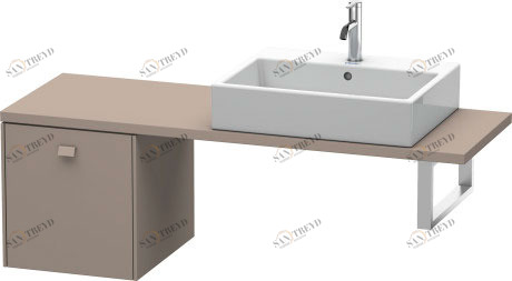 BR512104343 Brioso Шкафчик для компактной консоли Базальт матовый, декор Duravit