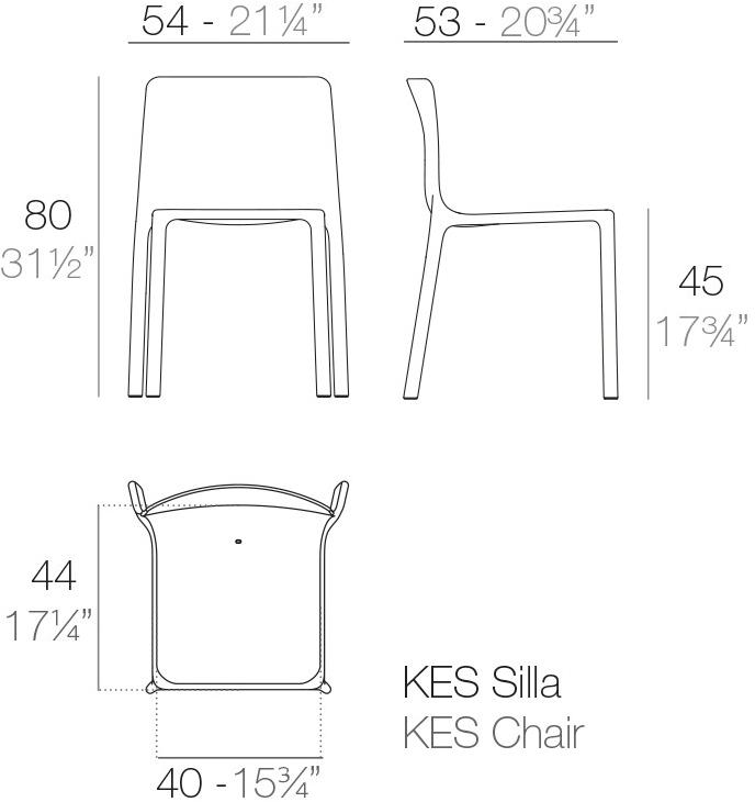 VONDOM Садовый стул Kes 64018 - Вид №17