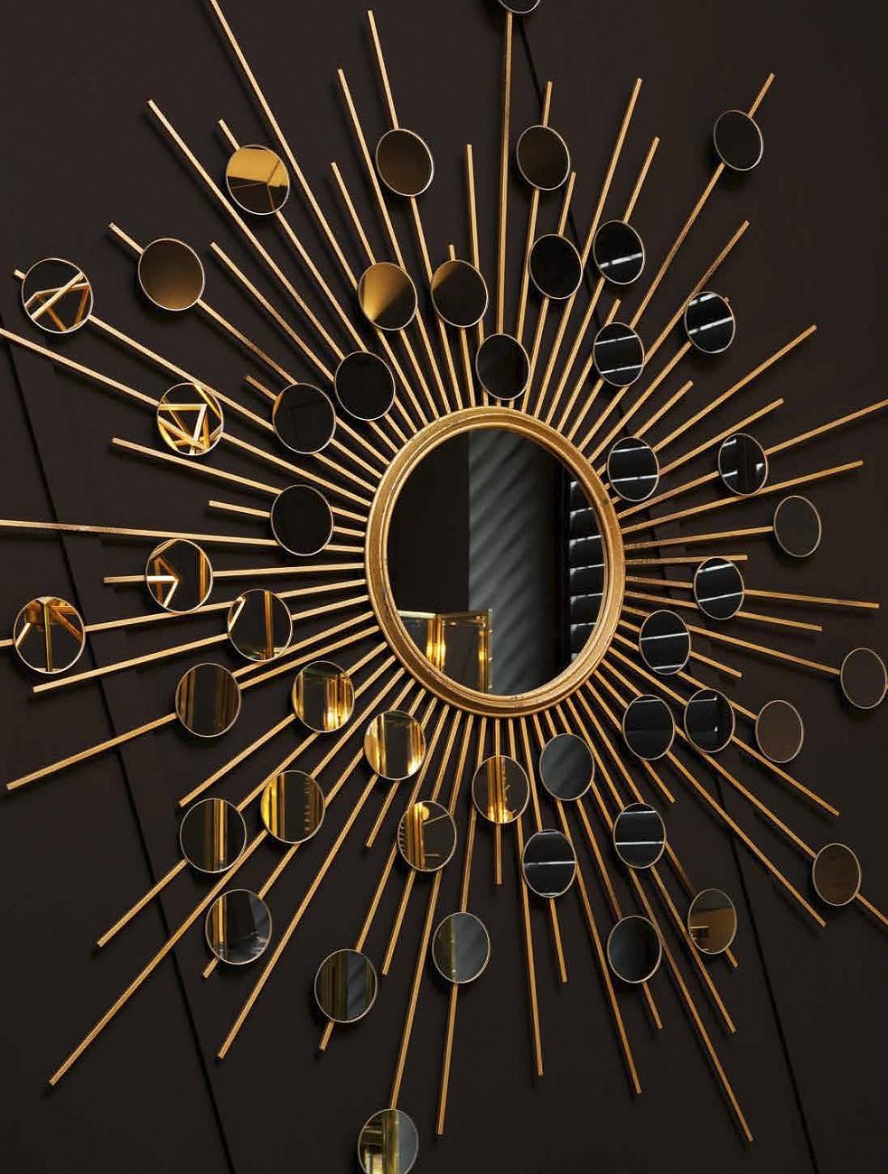 Зеркало-солнце в латунной раме Reflections от Eichholtz EICHHOLTZ ДИЗАЙНЕРСКИЕ 247178 Золото  - Вид №2