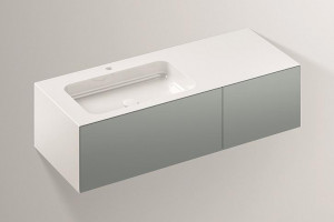 5158810000 Умывальник с тумбой, wp.folio7, белая, proshield, лакированная, шелковисто-матовый блеск, серый Alape серия FO (Folio)