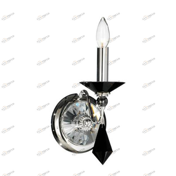 Бра 9671-40 BK от Schonbek SCHONBEK СВЕЧА 245342 Прозрачный;серебро 