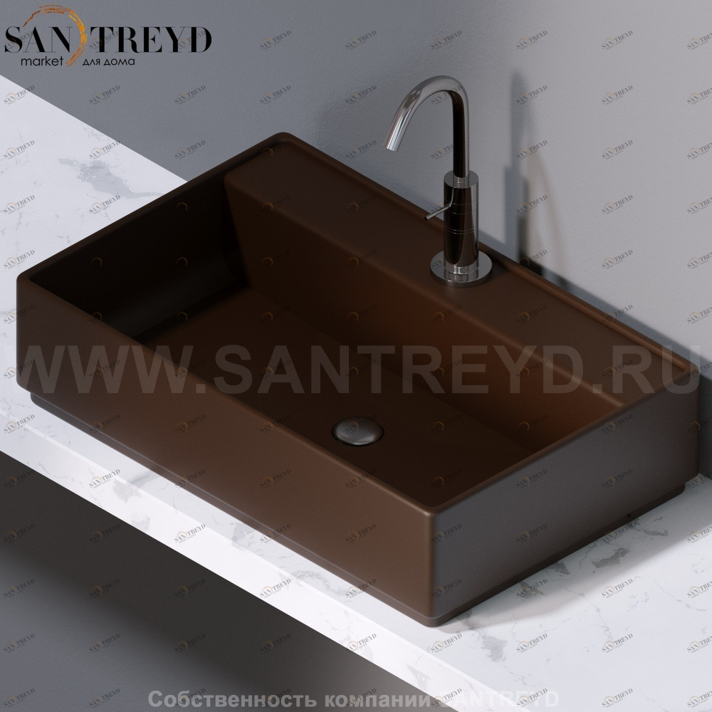 L621107 Накладная раковина на столешницу  прямоугольная A. e T. Italia Fly AeT ITALIA