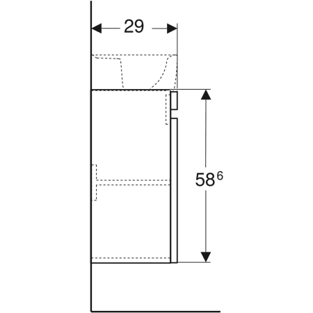869053000 Шкафчик для раковины Geberit Renova Plan, с одной дверью Geberit  - Вид №17