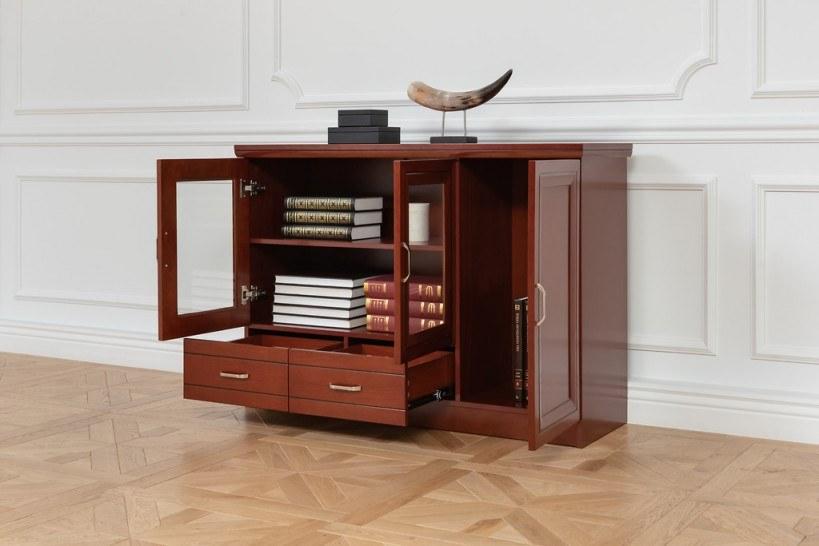 Arrediorg.it® Низкий офисный ящик для хранения из древесного волокна с ящиками Prestige E827-3 - Вид №1