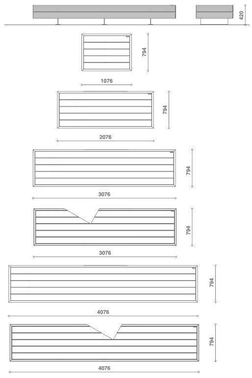 Metalco Деревянная скамейка без спинки sun-id-1429410 - Вид №6