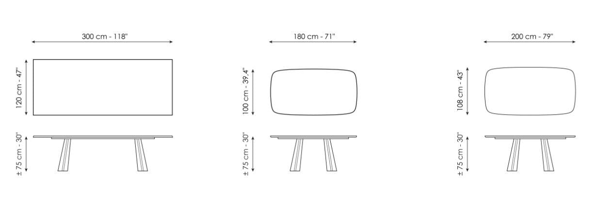 Прямоугольный стол BONALDO TORII ARCH-00002643 - Вид №2