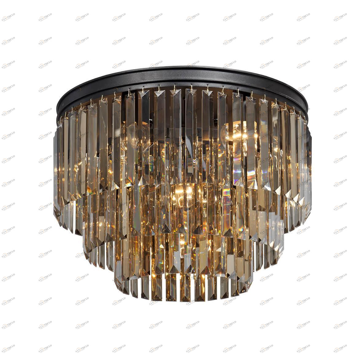 Потолочная люстра Vitaluce V5154-1/6+3+1PL VITALUCE ДИЗАЙНЕРСКИЕ 328098 Черный;прозрачный;коричневый 