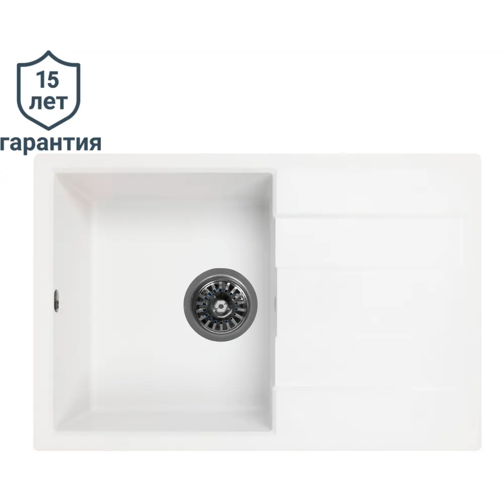 Кухонная мойка DELINIA 78×51 см кварц жасмин с крылом 82502611 STLM-0028823 - Вид №1