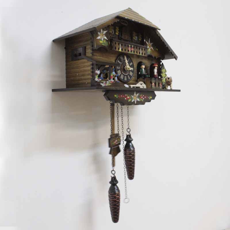 Часы настенные темно-коричневые с кукушкой Sars 8M SARS ДИЗАЙНЕРСКИЕ 00-3967468 Коричневый  - Вид №1