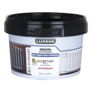 Эмаль для радиаторов LUXENS полуглянцевая прозрачная 0,5 кг 89345661