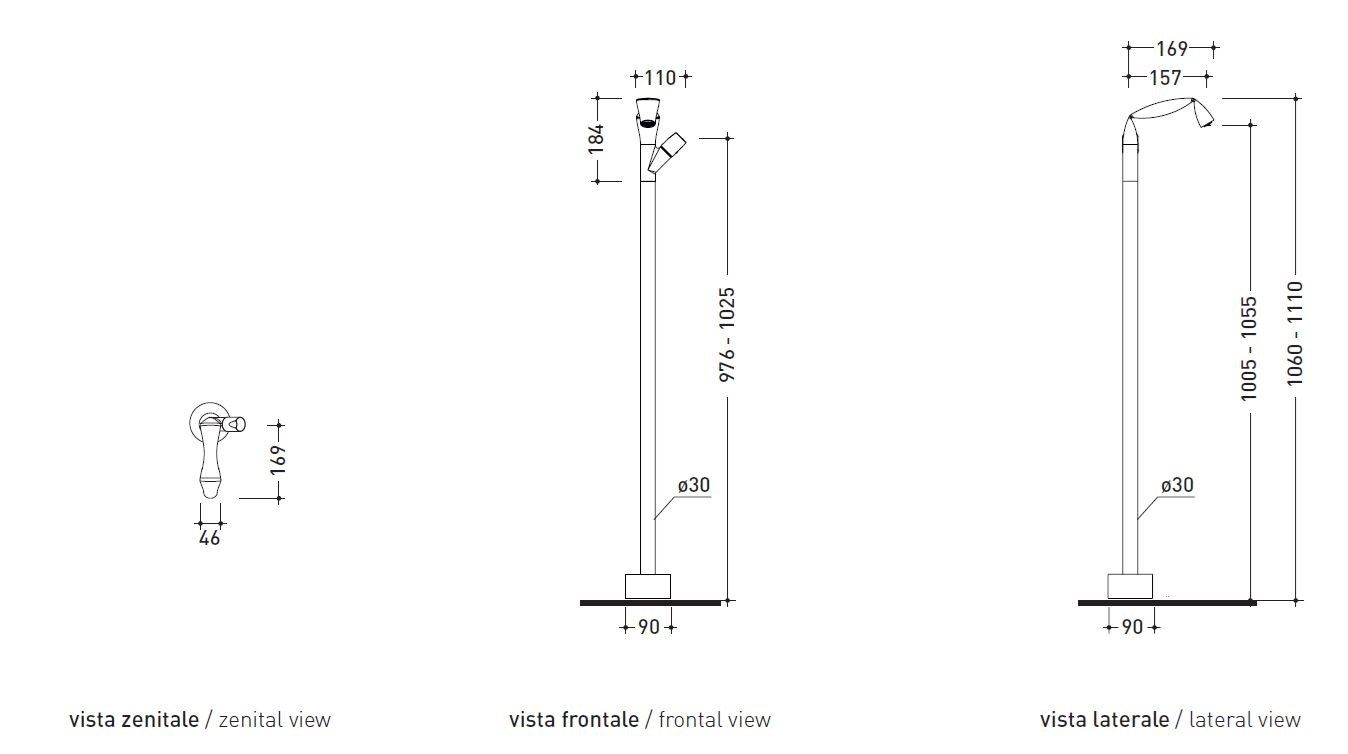 Однорычажный напольный смеситель для раковины Ceramica Flaminia Fold ARCH-00030784 - Вид №2