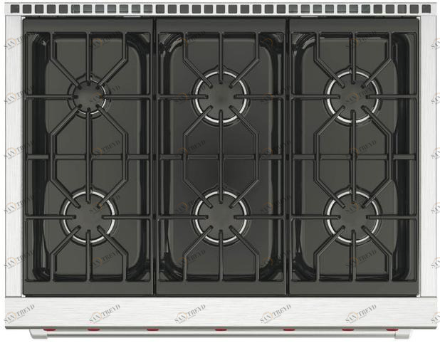 Wolf Профессиональная отдельно стоящая кухня из нержавеющей стали Cucine professionali dual fuel Icbdf366 