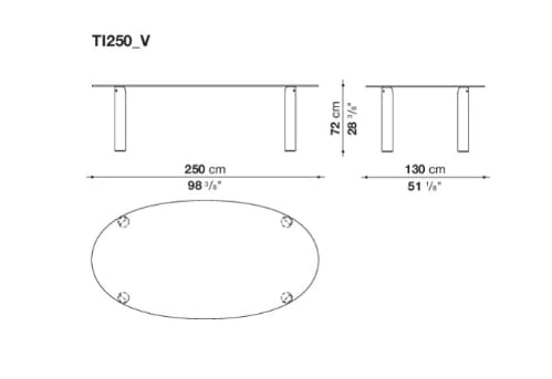 Овальный стол из дерева и стекла B&B Italia ISOS ARCH-00118604 - Вид №2