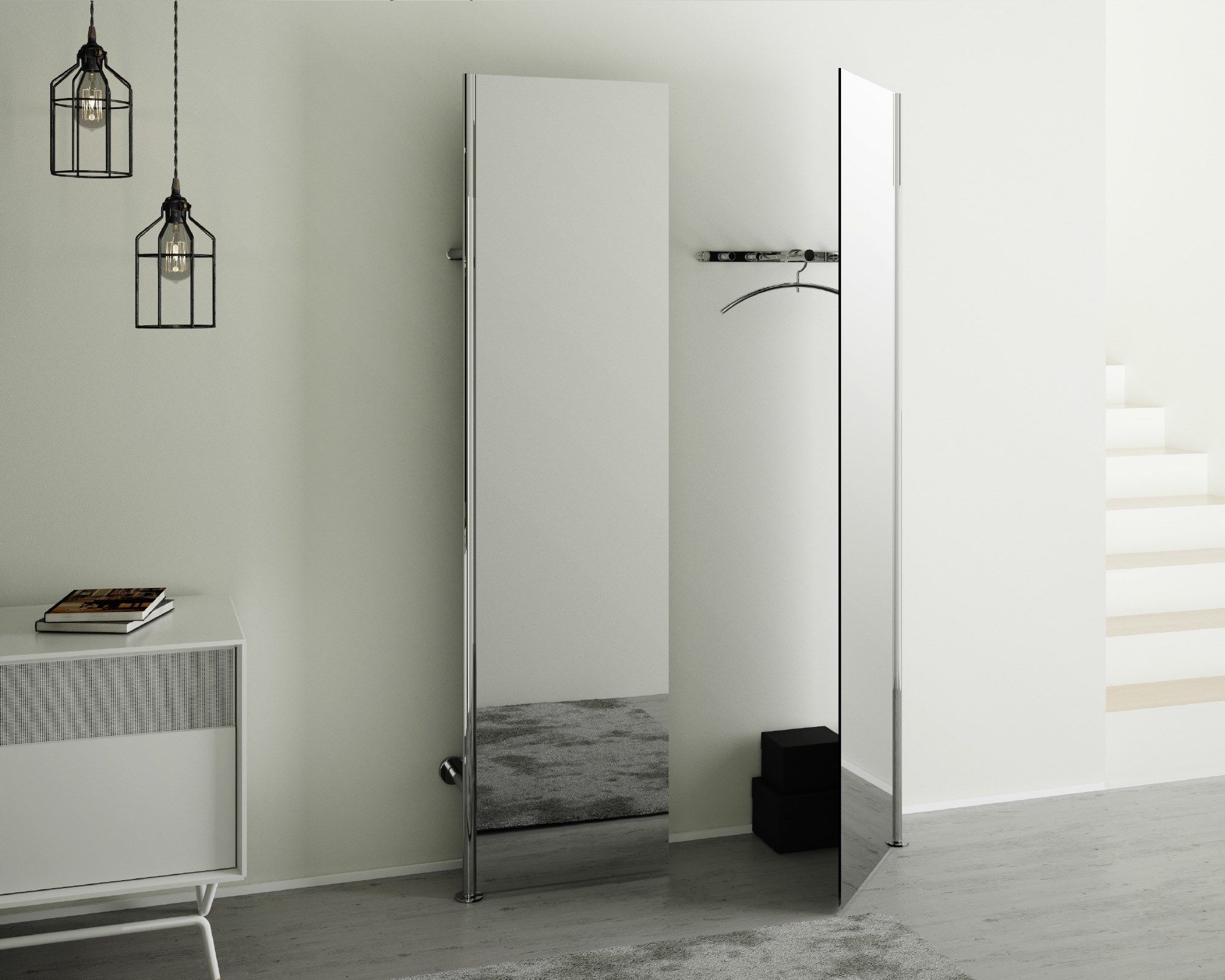 Стальная и стеклянная настенная вешалка SCHNEEWEISS interior Alba 2 ARCH-00034279 - Вид №2