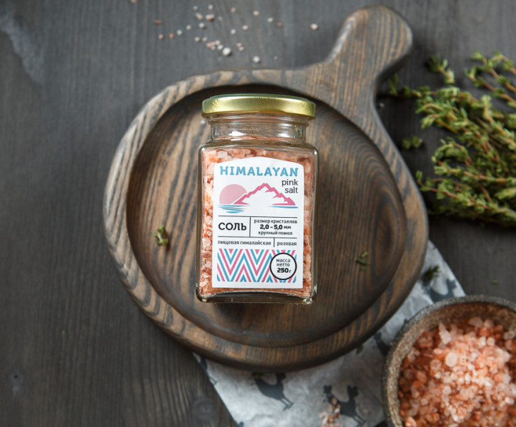 8206 Соль розовая гималайская (крупный помол) Вкусляндия 