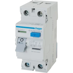 УЗО Hager CD240j 1P N 40 А 30 мА AC