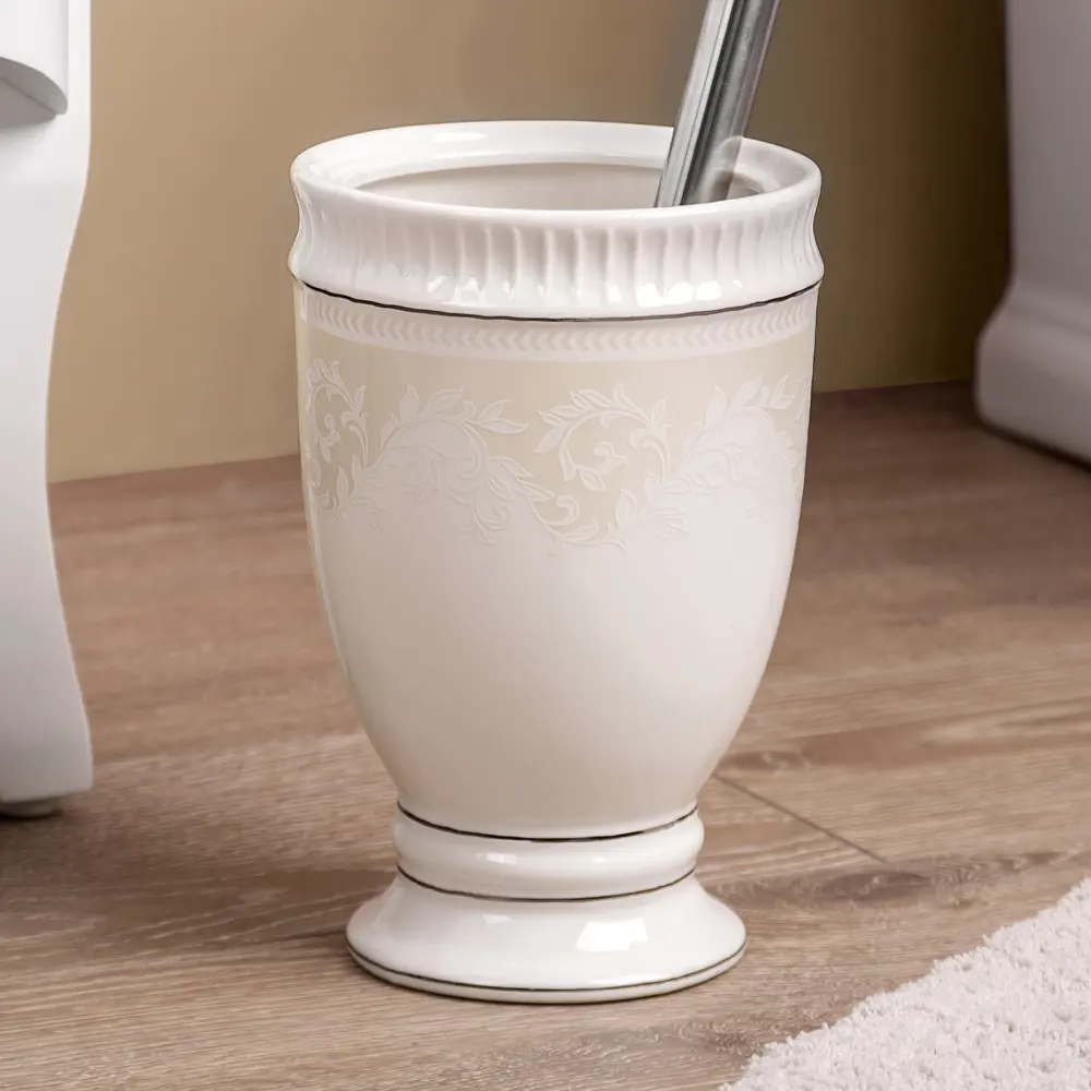 Ёршик для унитаза напольный Verran Wess Elegance керамика цвет белый STLM-2194334 - Вид №1