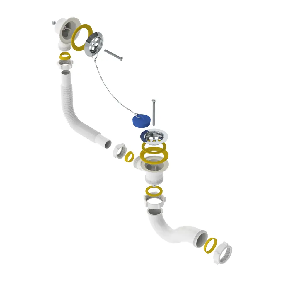 Сифон для ванны АКВАТЕР V110 с хромированным выпуском 18545957 STLM-0011188 - Вид №1