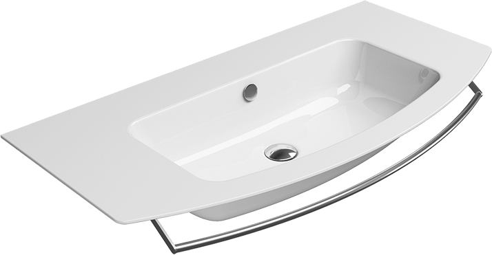 8825111 Подвесная раковина настенная овальная GSI ceramica Pura белая - Вид №1