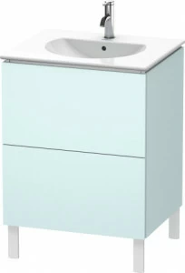 LC660500909 Тумбочка напольная L-Cube #LC6605 620 x 514 мм Светло-голубой матовый декор
