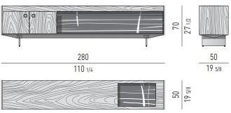 Minotti Комод из дерева и мрамора сахар-нуар Boteco sun-id-1483166 - Вид №12