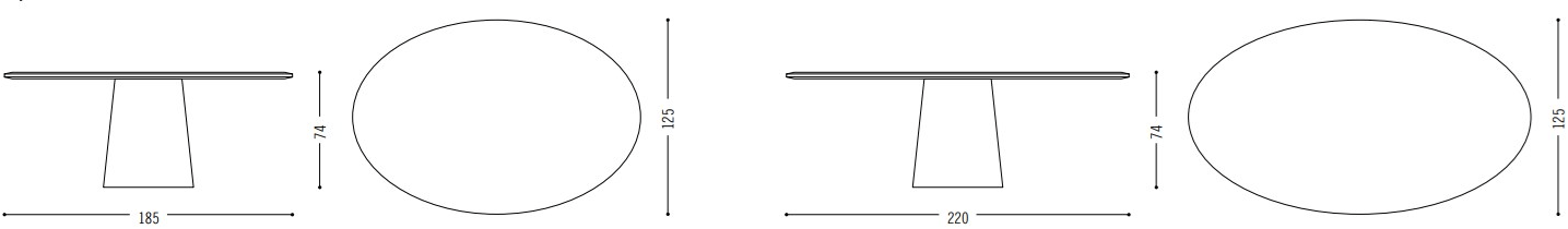 COR Овальный обеденный стол Conic sun-id-1355990 - Вид №1