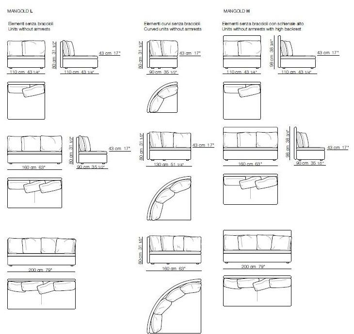 arflex Модульный тканевый диван Mangold sun-id-1429644 - Вид №5