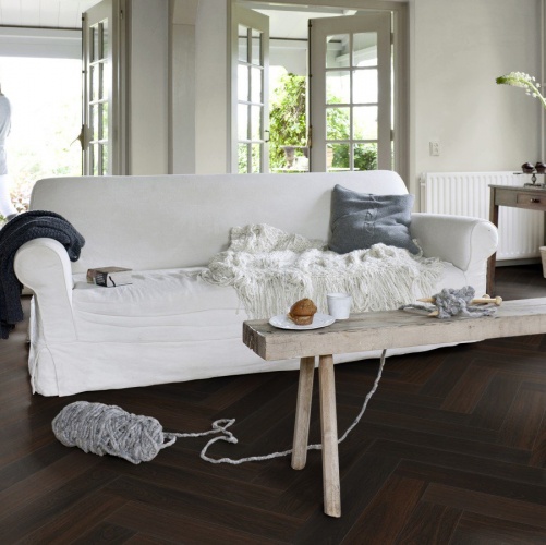 Паркет Ёлка Solidfloor New classic Лувр 1126206 Дуб Натур (Рельефная) 610х122 мм 1500200201 - Вид №13