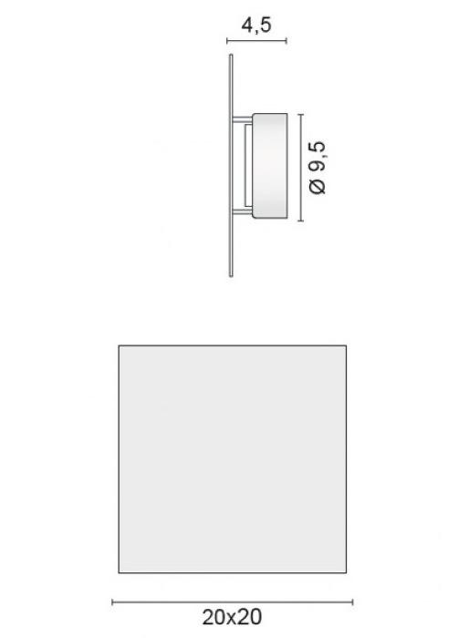 EGOLUCE Настенный светильник из алюминия  4593  - Вид №3