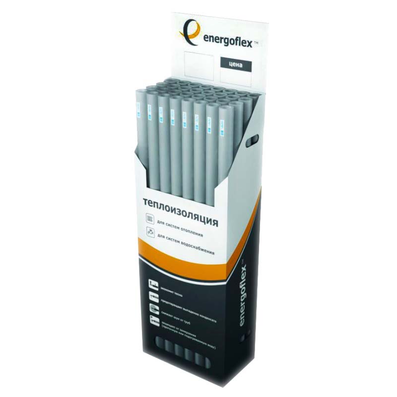 Трубки теплоизоляционные 1 метр Energoflex Super ROLS ISOMARKET 28x9 289S1M