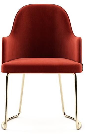 Domkapa Бархатный стул с подлокотниками  Dkj19  - Вид №1